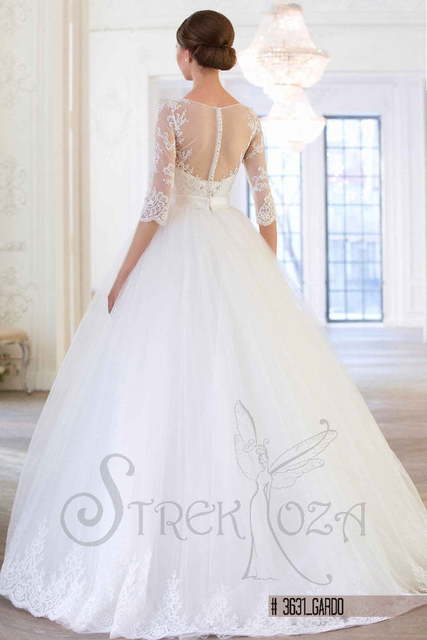 Свадебное платье Гардо. Силуэт Пышное. Цвет Белый / Молочный. Вид 2