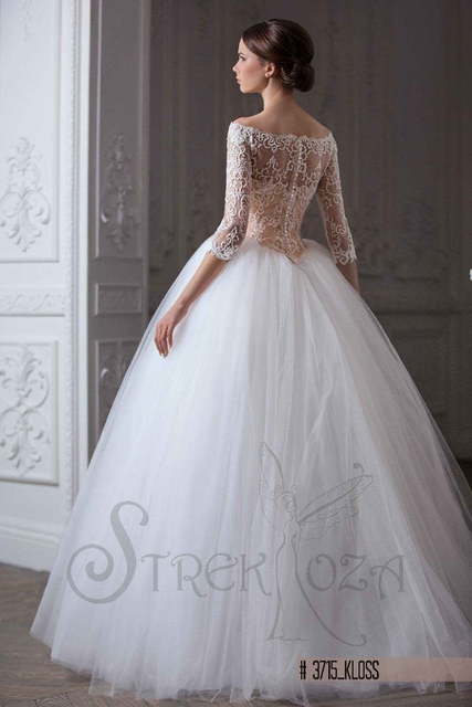 Свадебное платье Клосс. Силуэт Пышное. Цвет Белый / Молочный. Вид 2