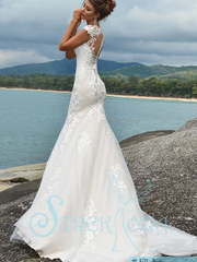 Свадебное платье Прада. Силуэт Рыбка. Цвет Белый / Молочный, Айвори / Капучино. Вид 2