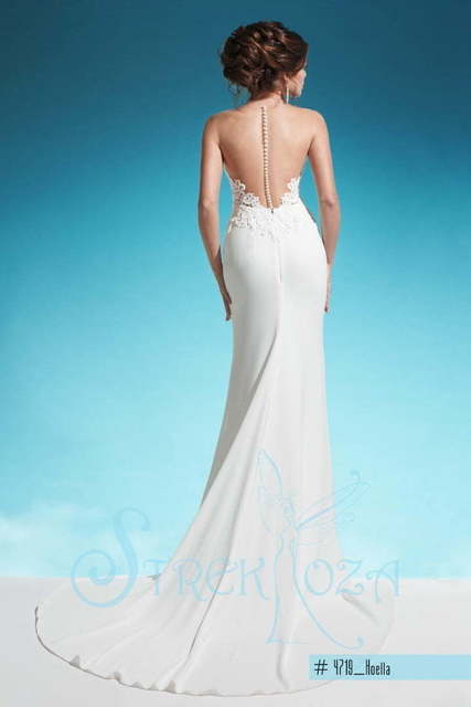 Свадебное платье Ноелла. Силуэт Рыбка. Цвет Белый / Молочный. Вид 2