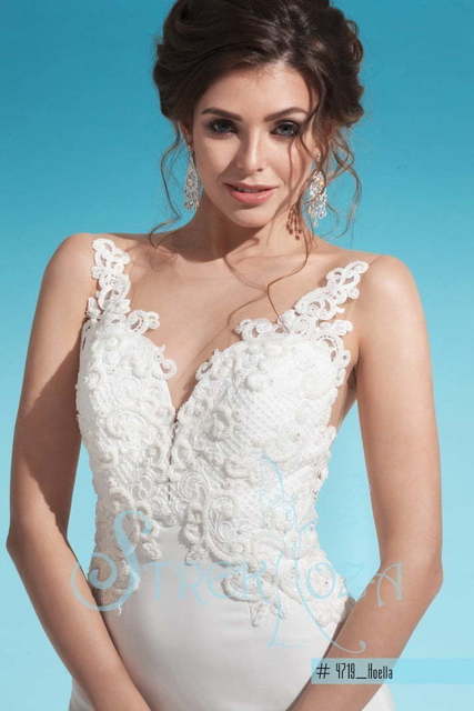 Свадебное платье Ноелла. Силуэт Рыбка. Цвет Белый / Молочный. Вид 3