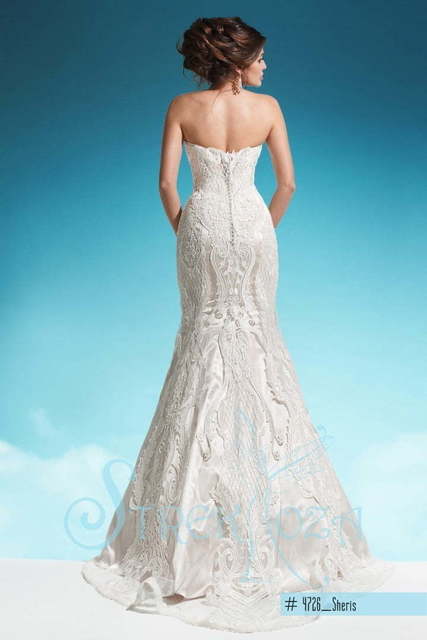 Свадебное платье Шерис. Силуэт Рыбка. Цвет Белый / Молочный. Вид 2