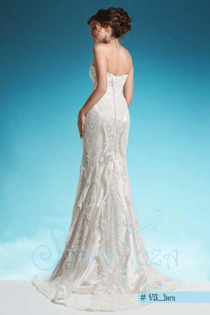 Свадебное платье Шерис. Силуэт Рыбка. Цвет Белый / Молочный. Вид 3