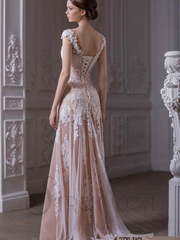 Свадебное платье Тасиль. Силуэт Рыбка. Цвет Айвори / Капучино. Вид 2