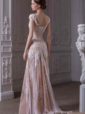 Свадебное платье Тасиль. Силуэт Рыбка. Цвет Айвори / Капучино. Вид 2