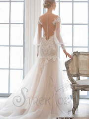 Свадебное платье Теренс. Силуэт Рыбка. Цвет Айвори / Капучино. Вид 2