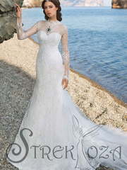 Свадебное платье Абелла. Силуэт Рыбка. Цвет Белый / Молочный. Вид 1