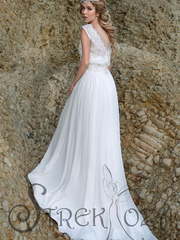 Свадебное платье Донна. Силуэт Прямое, Греческий. Цвет Белый / Молочный. Вид 2