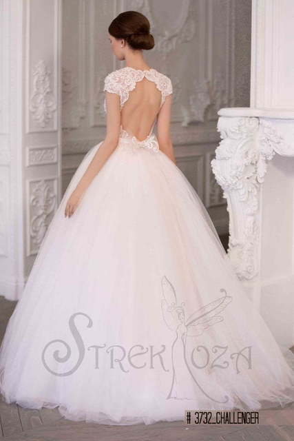 Свадебное платье Челенджер. Силуэт Пышное. Цвет Айвори / Капучино, оттенки Розового. Вид 2