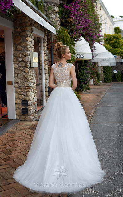 Свадебное платье Livia. Силуэт Пышное. Цвет Айвори / Капучино, Белый / Молочный. Вид 2