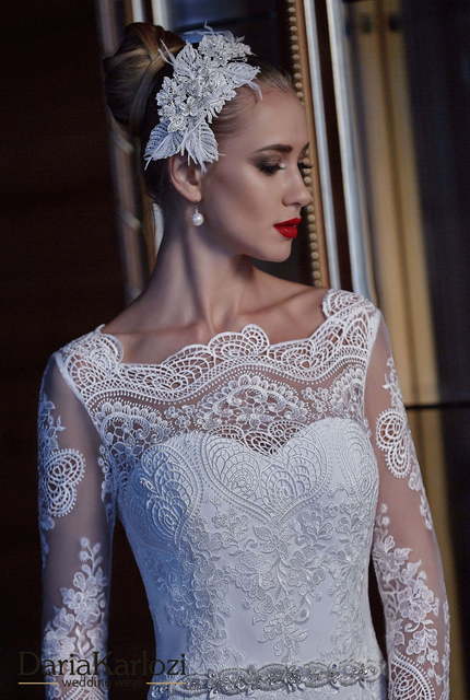 Свадебное платье Viva. Силуэт Рыбка, Прямое. Цвет Белый / Молочный. Вид 4