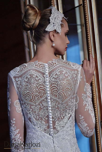 Свадебное платье Viva. Силуэт Рыбка, Прямое. Цвет Белый / Молочный. Вид 5