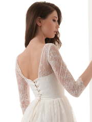 Свадебное платье Melissa. Силуэт Прямое. Цвет Белый / Молочный, Айвори / Капучино. Вид 2