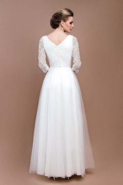 Свадебное платье Нежный Аромат. Силуэт Прямое. Цвет Белый / Молочный. Вид 2