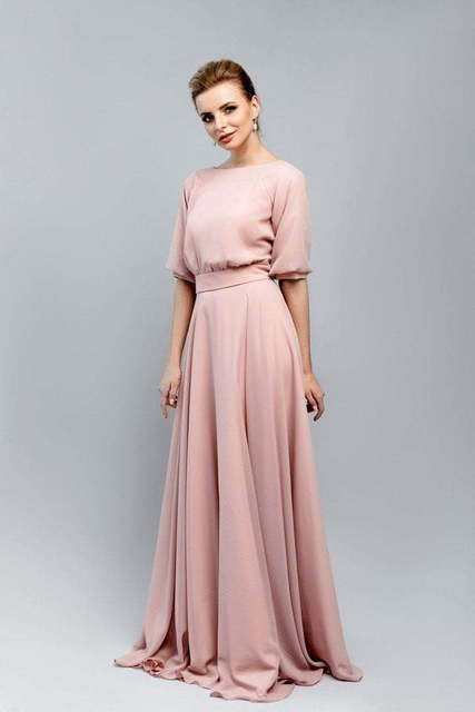 Свадебное платье Бриз. Силуэт Прямое. Цвет Белый / Молочный, Тиффани, оттенки Розового. Вид 2