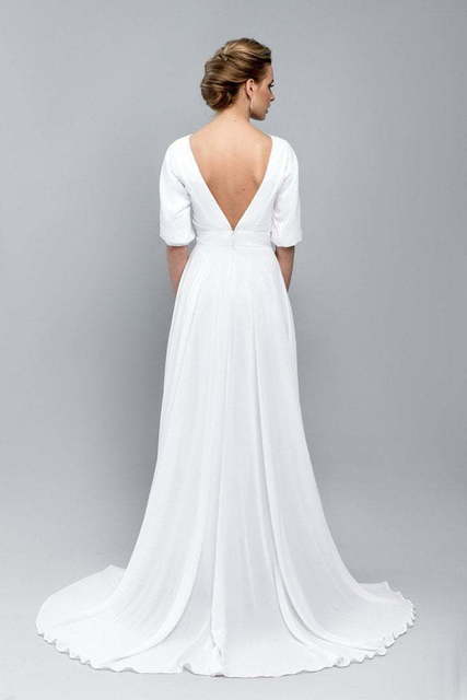 Свадебное платье Бриз. Силуэт Прямое. Цвет Белый / Молочный, Тиффани, оттенки Розового. Вид 4