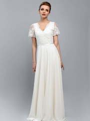 Свадебное платье Шепот Янтаря. Силуэт Прямое. Цвет Белый / Молочный. Вид 1