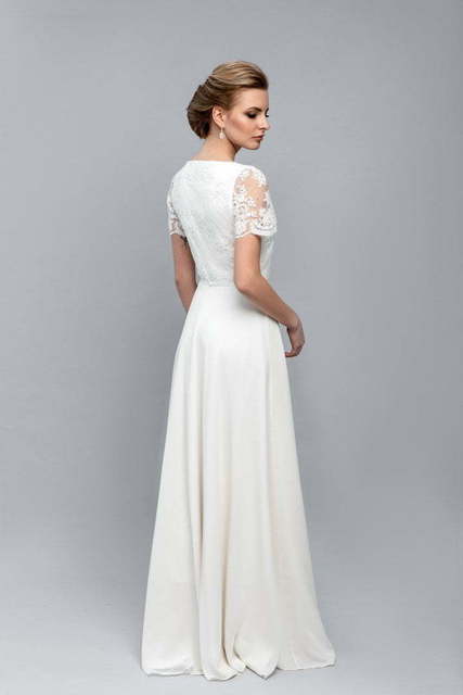 Свадебное платье Шепот Янтаря. Силуэт Прямое. Цвет Белый / Молочный. Вид 2