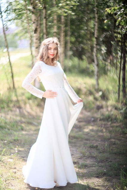 Свадебное платье Чарующий Туман. Силуэт Прямое. Цвет Белый / Молочный. Вид 1