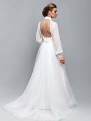 Свадебное платье Эсмеральда. Силуэт Прямое. Цвет Белый / Молочный. Вид 2