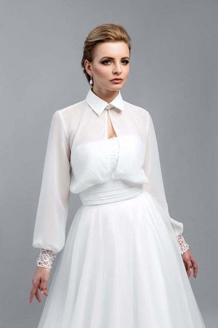 Свадебное платье Эсмеральда. Силуэт Прямое. Цвет Белый / Молочный. Вид 4