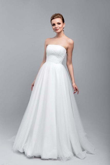 Свадебное платье Эсмеральда. Силуэт Прямое. Цвет Белый / Молочный. Вид 5