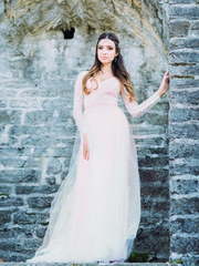 Свадебное платье Магия Сапфировой Розы. Силуэт Прямое. Цвет оттенки Розового. Вид 2