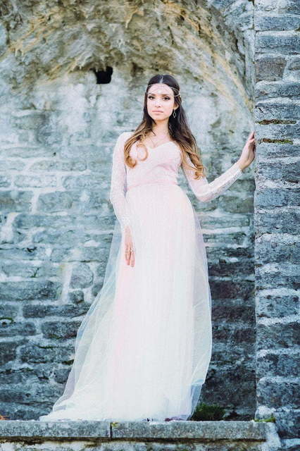 Свадебное платье Магия Сапфировой Розы. Силуэт Прямое. Цвет оттенки Розового. Вид 2