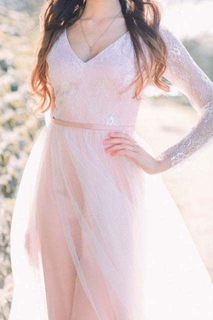 Свадебное платье Магия Сапфировой Розы. Силуэт Прямое. Цвет оттенки Розового. Вид 5