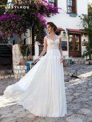 Свадебное платье Bliss. Силуэт Прямое. Цвет Белый / Молочный. Вид 1