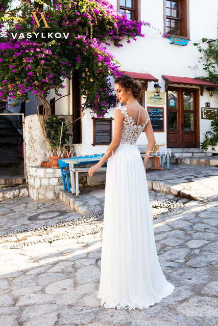 Свадебное платье Bliss. Силуэт Прямое. Цвет Белый / Молочный. Вид 2