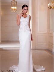 Свадебное платье Atica. Силуэт Прямое, Рыбка. Цвет Белый / Молочный. Вид 1