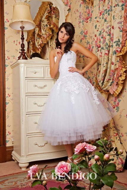 Свадебное платье EB005. Силуэт Пышное. Цвет Белый / Молочный. Вид 1