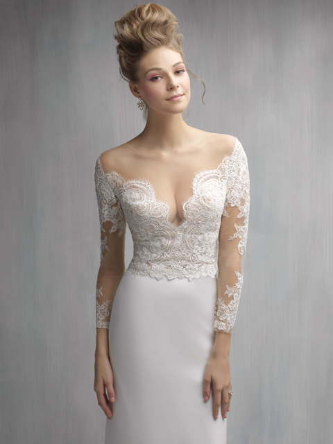 Свадебное платье 272. Силуэт Прямое. Цвет Белый / Молочный. Вид 3