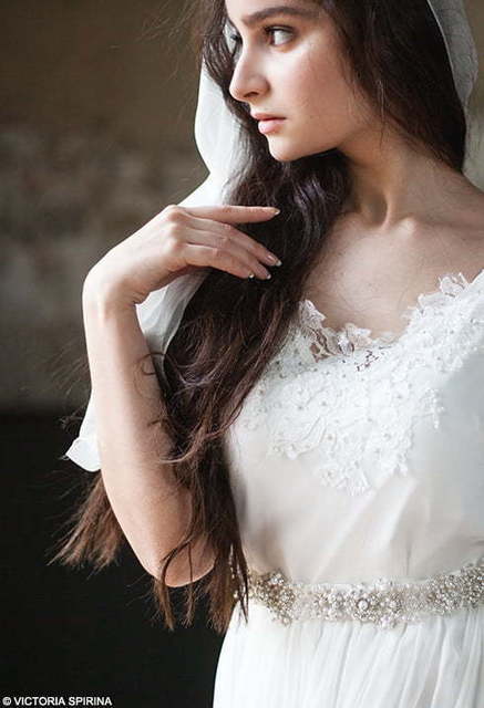 Свадебное платье Ansel. Силуэт Прямое. Цвет Белый / Молочный. Вид 5