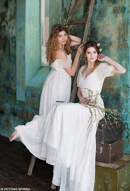 Свадебное платье Emilia. Силуэт Прямое. Цвет Белый / Молочный. Вид 6