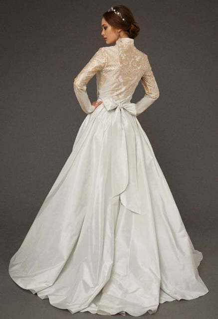 Свадебное платье Erliya. Силуэт Прямое. Цвет Белый / Молочный, Золото. Вид 5