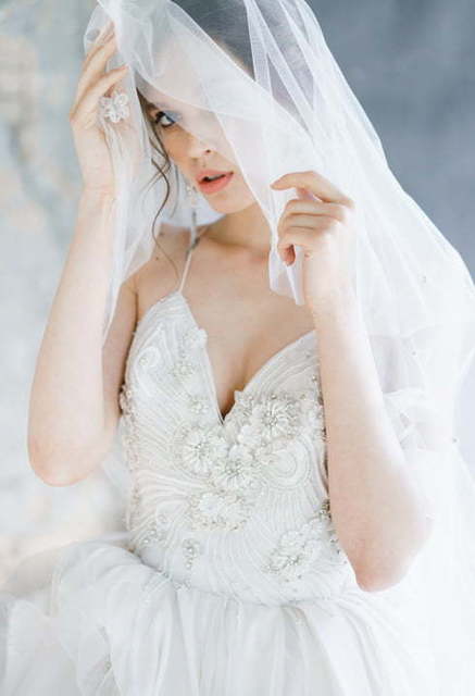 Свадебное платье Pilvia. Силуэт Пышное, Прямое. Цвет Айвори / Капучино, Белый / Молочный. Вид 5