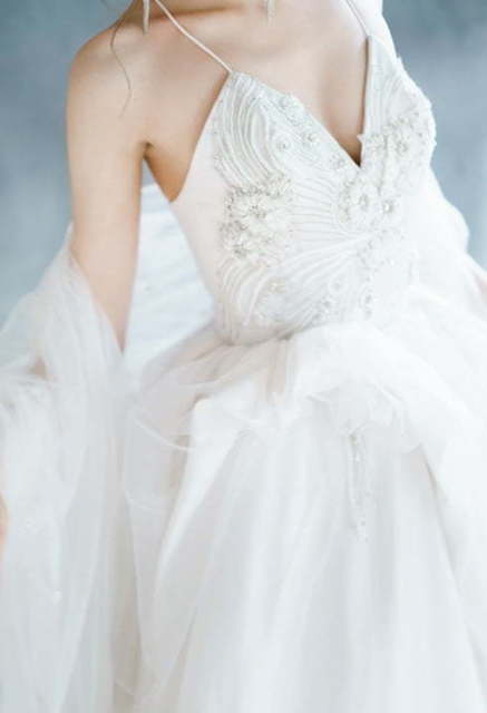 Свадебное платье Pilvia. Силуэт Пышное, Прямое. Цвет Айвори / Капучино, Белый / Молочный. Вид 6