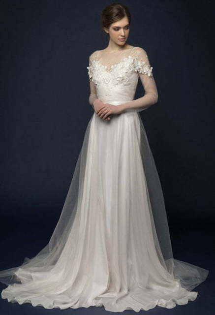 Свадебное платье Lumika. Силуэт Прямое. Цвет Белый / Молочный. Вид 1