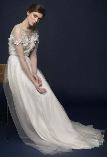 Свадебное платье Lumika. Силуэт Прямое. Цвет Белый / Молочный. Вид 7