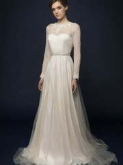 Свадебное платье Suolla. Силуэт Прямое. Цвет Белый / Молочный, Айвори / Капучино. Вид 1