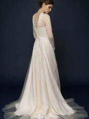 Свадебное платье Suolla. Силуэт Прямое. Цвет Белый / Молочный, Айвори / Капучино. Вид 2