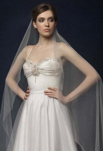 Свадебное платье Rinina. Силуэт Прямое. Цвет Айвори / Капучино. Вид 5