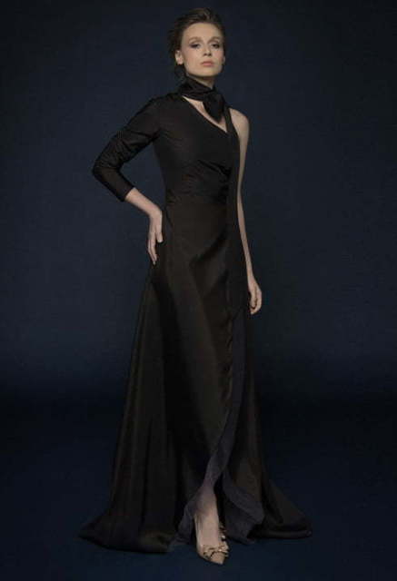 Свадебное платье Serina. Силуэт Прямое. Цвет Черный. Вид 5