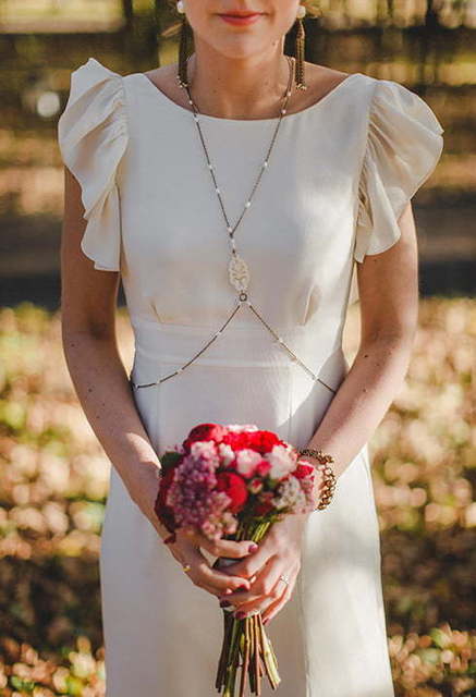 Свадебное платье Amelie. Силуэт Прямое. Цвет Айвори / Капучино, Белый / Молочный. Вид 5