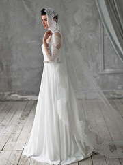 Свадебное платье Eeribiya White. Силуэт Прямое, Греческий. Цвет Белый / Молочный. Вид 1