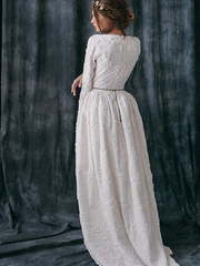 Свадебное платье Rabia. Силуэт Прямое. Цвет Белый / Молочный. Вид 2