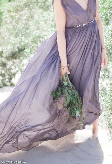 Свадебное платье Pandora. Силуэт Прямое. Цвет Лавандовый / Фиолетовый. Вид 3