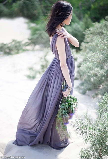 Свадебное платье Pandora. Силуэт Прямое. Цвет Лавандовый / Фиолетовый. Вид 5